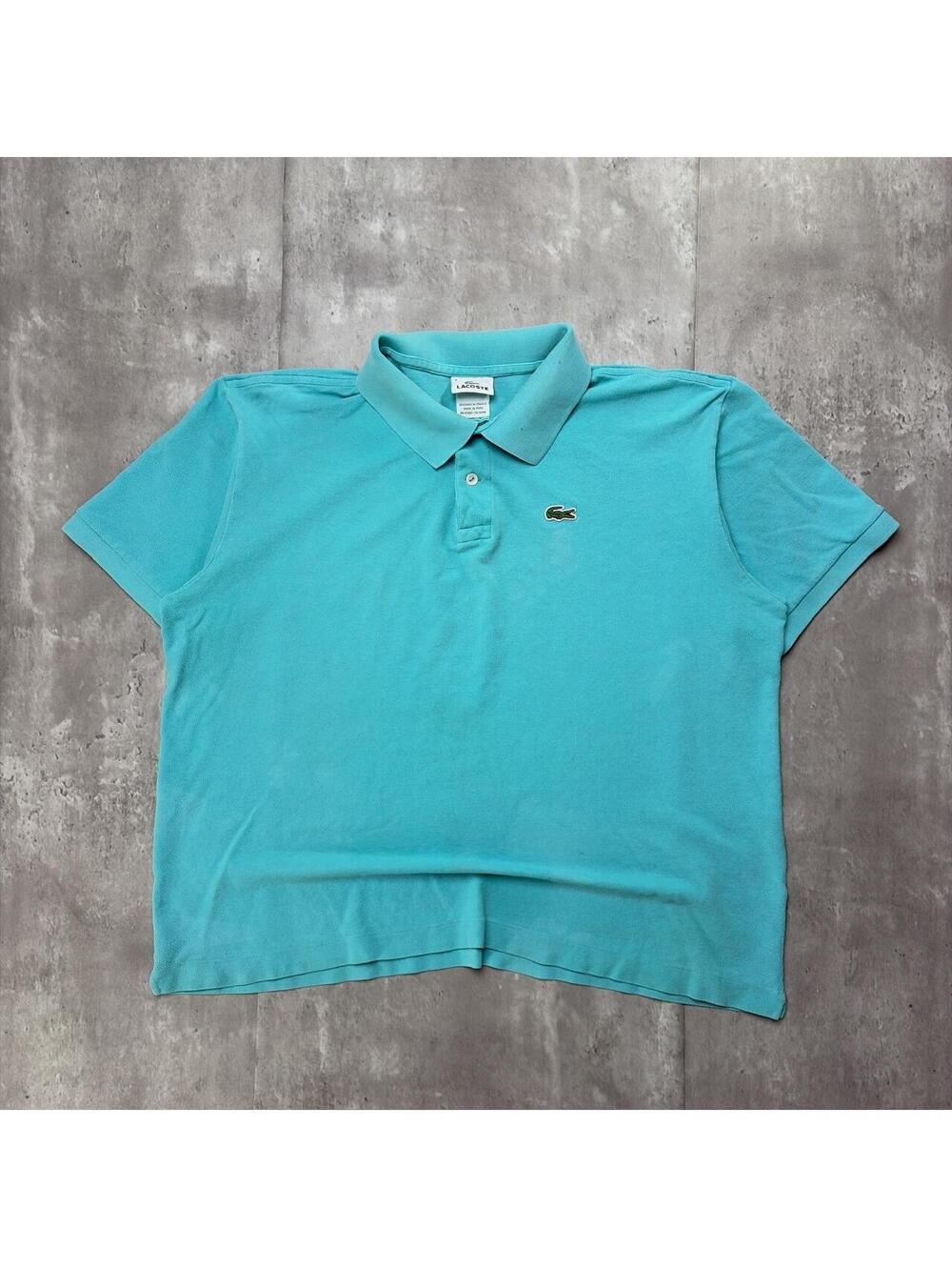 Vintage Teal Lacoste Logo Polo Shirt